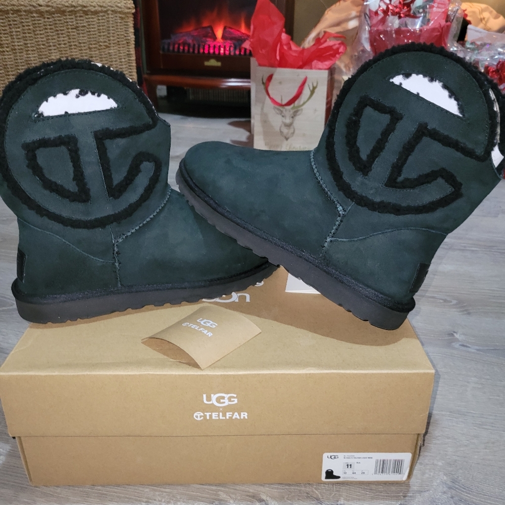 UGG TELFAR 11 MENS BOOTS UNISEX 12 WOMEN BLACK